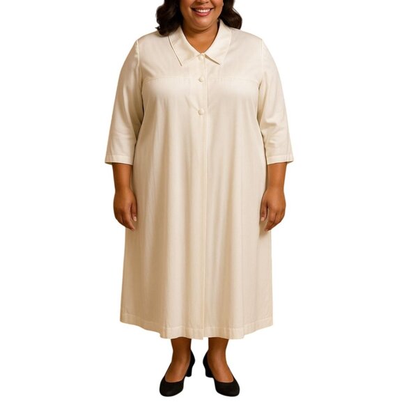 Vintage Ronnie Nicole II Cream 2-Piece Jacket & Maxi Dress Set Size 24W - Picture 1 of 11